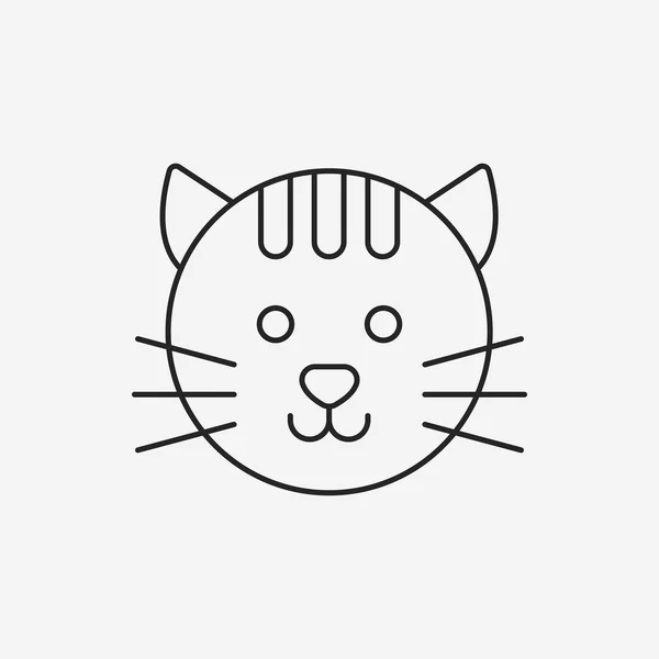 Haustier Katze Linie Symbol — Stockvektor