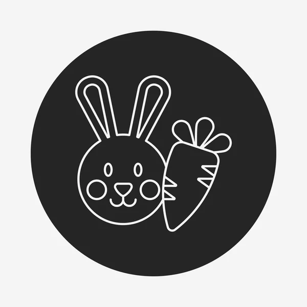 Evde beslenen hayvan adatavşanı satırı simgesi — Stok Vektör
