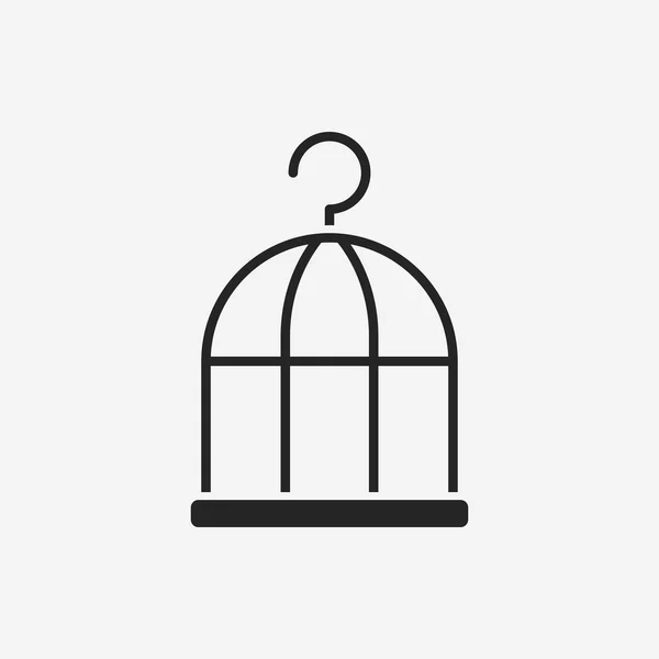 Fågel bur ikonen — Stock vektor
