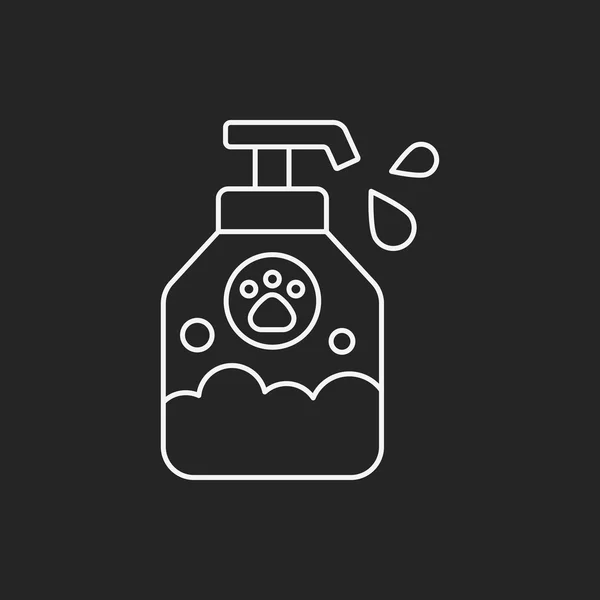 Línea de champú mascota icono — Vector de stock