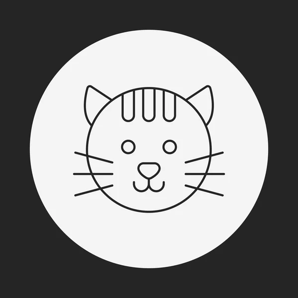 Haustier Katze Linie Symbol — Stockvektor