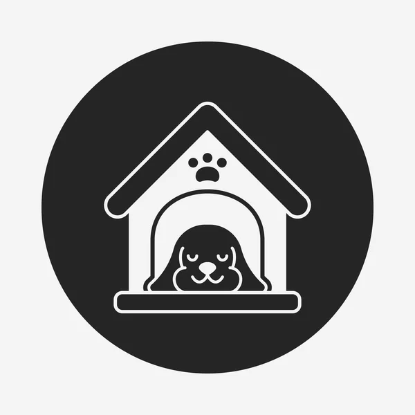 Hond huis pictogram — Stockvector
