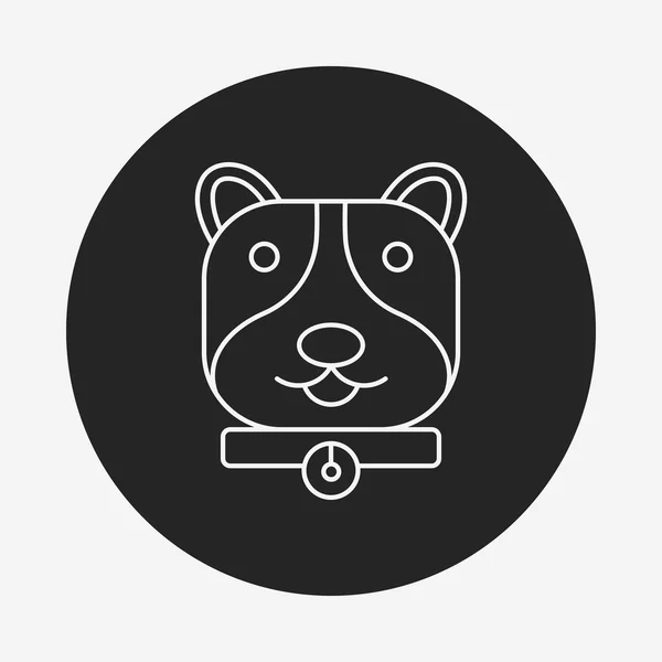 Kedvtelésből tartott kutya sor ikon — Stock Vector
