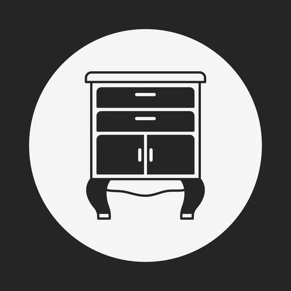 Szekrény szekrény ikon — Stock Vector