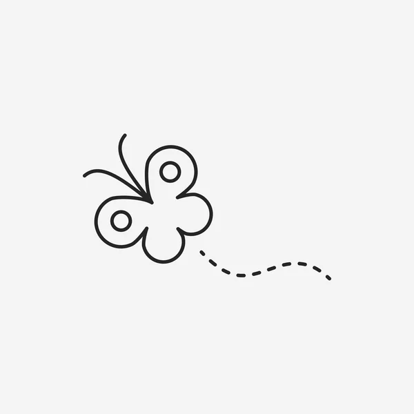 Schmetterlingslinien-Symbol — Stockvektor