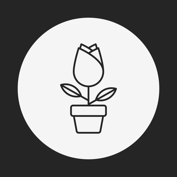 Plant lijn pictogram — Stockvector