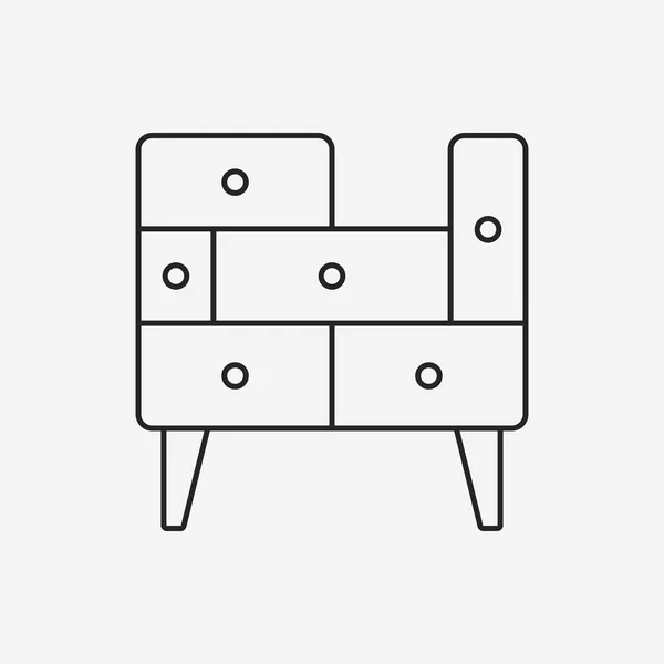 Garderob linje-ikonen — Stock vektor