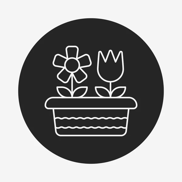 Plant line icon — Stock Vector