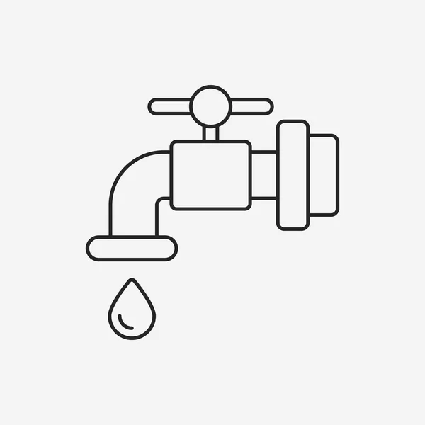 Ligne d'eau végétale icône — Image vectorielle