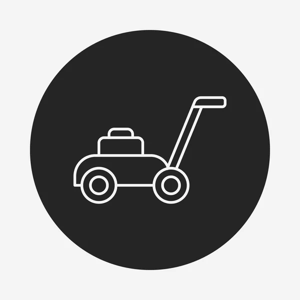 Lawn mower line icon — Stock Vector