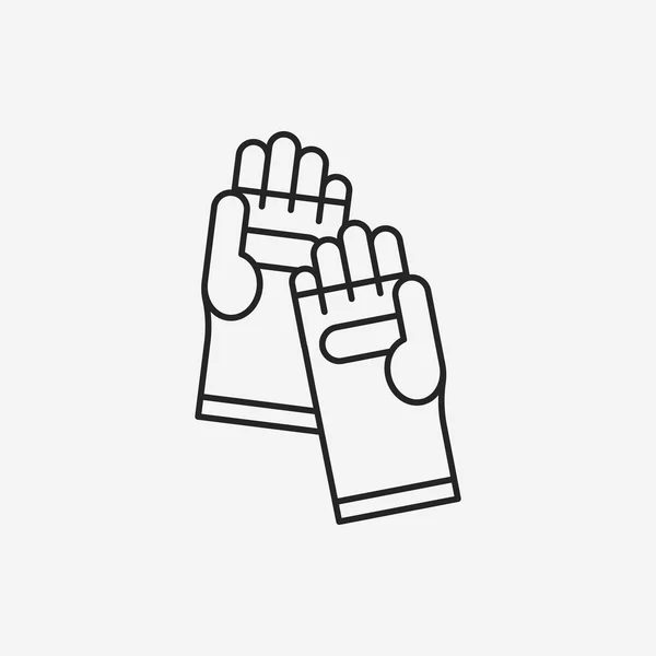 Guantes de trabajo línea icono — Vector de stock