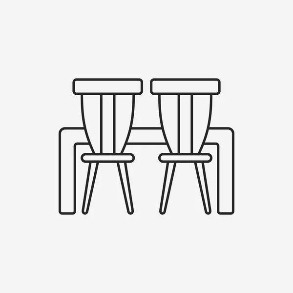 Icône de ligne de chaise — Image vectorielle