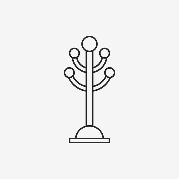 Kleren hanger lijn pictogram — Stockvector