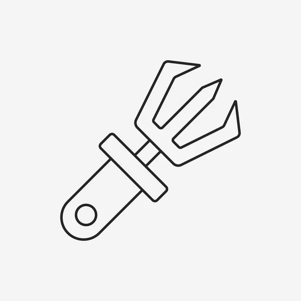 Jardinería pala línea icono — Vector de stock