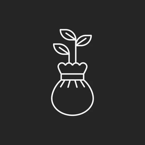 ไอคอนบรรทัดพืช — ภาพเวกเตอร์สต็อก