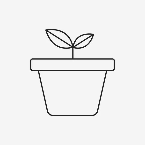 Línea de planta icono — Archivo Imágenes Vectoriales