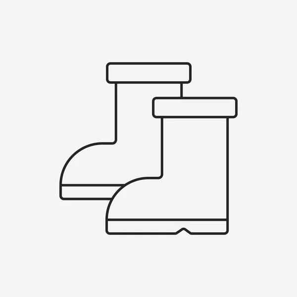 Botas de lluvia línea icono — Vector de stock