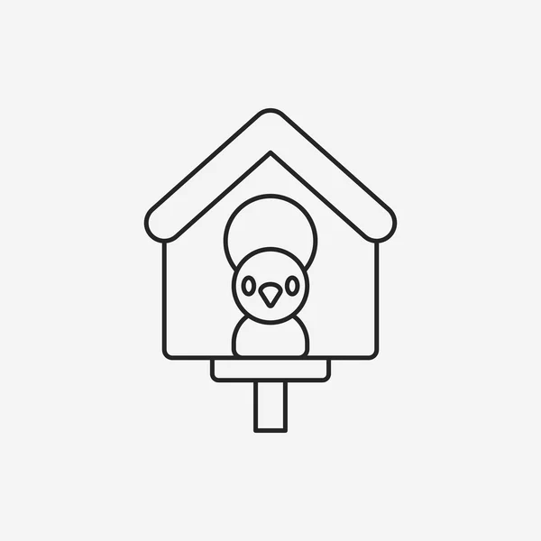Bird house line icon — Stock Vector