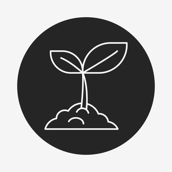 Línea de planta icono — Archivo Imágenes Vectoriales