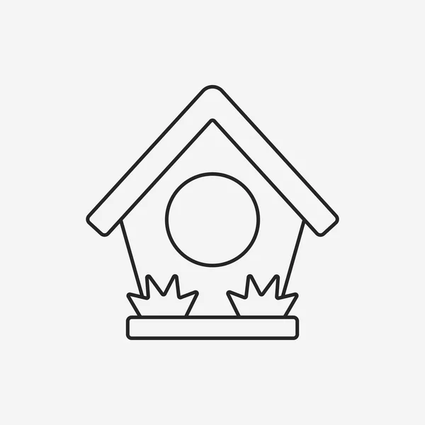 Bird house line icon — Stock Vector