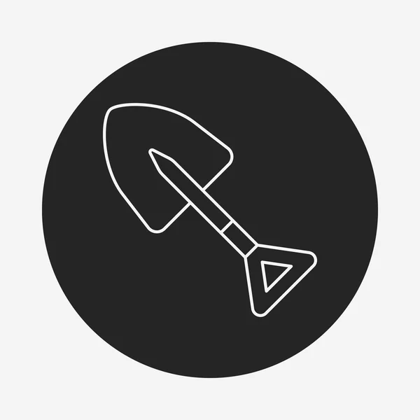 Trädgårdsarbete spade ikon — Stock vektor