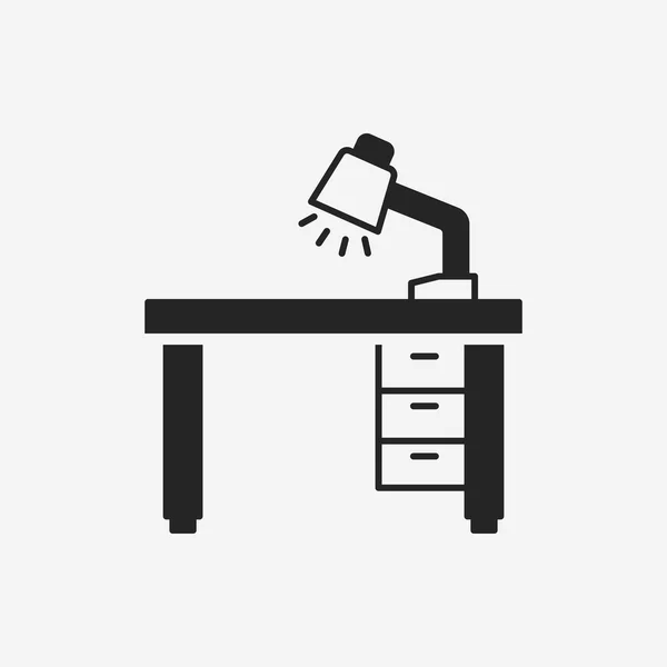 Icona tavolo scrivania — Vettoriale Stock