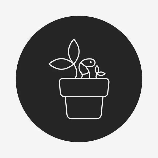 Plant lijn pictogram — Stockvector