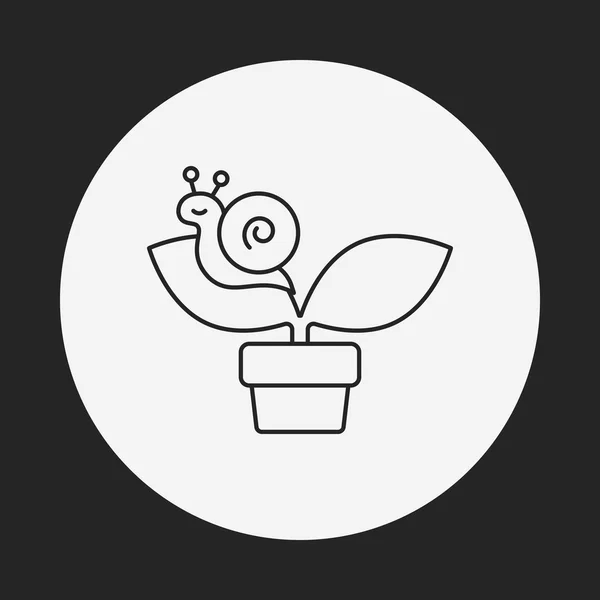 Línea de planta icono — Archivo Imágenes Vectoriales