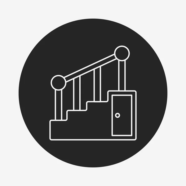 Escalier ligne icône — Image vectorielle