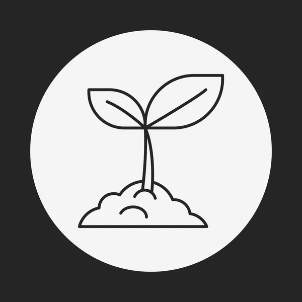 Línea de planta icono — Archivo Imágenes Vectoriales