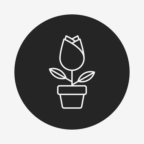 Línea de planta icono — Archivo Imágenes Vectoriales