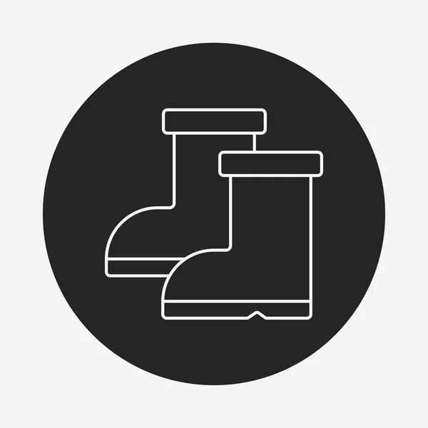 Ikona čáry déšť boty — Stockový vektor
