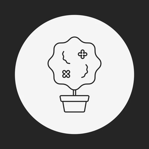 Plant lijn pictogram — Stockvector