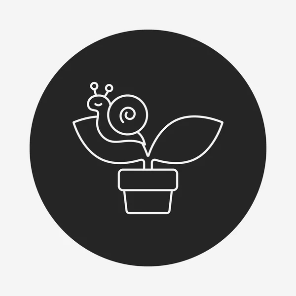 Línea de planta icono — Archivo Imágenes Vectoriales