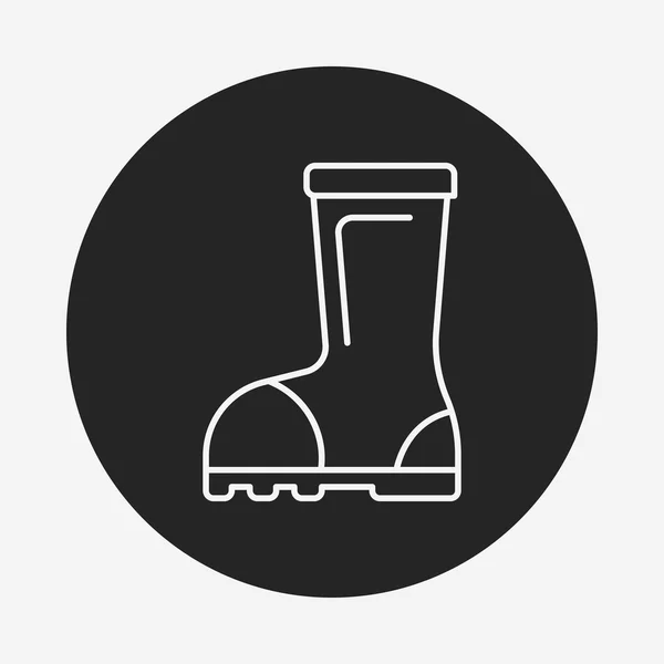 Rain boots line icon — Stock Vector