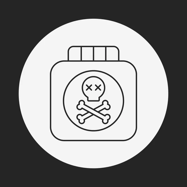 Icono de línea de plaguicidas — Vector de stock