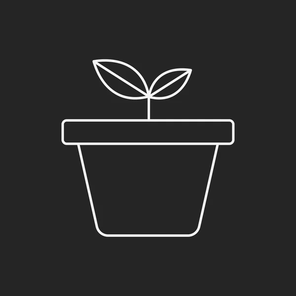 Línea de planta icono — Archivo Imágenes Vectoriales