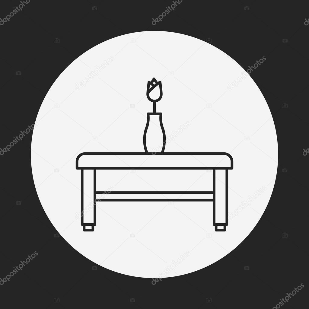 desk table line icon