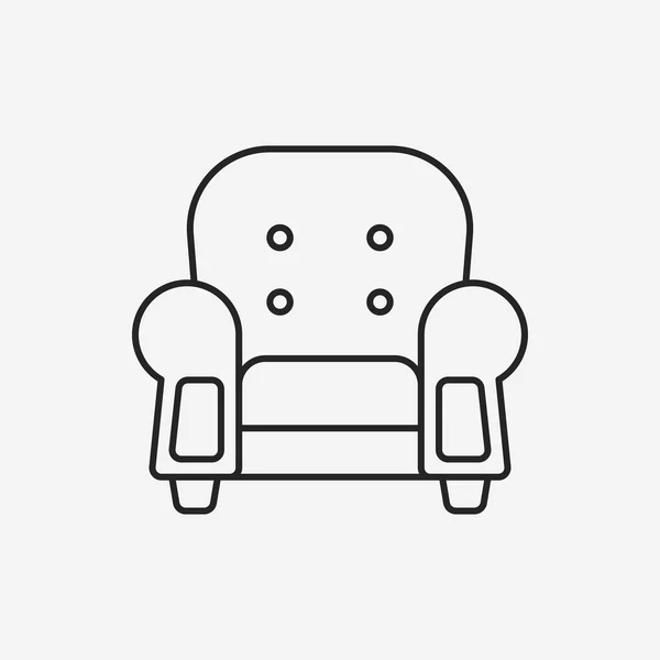 Chair line icon — Stock Vector