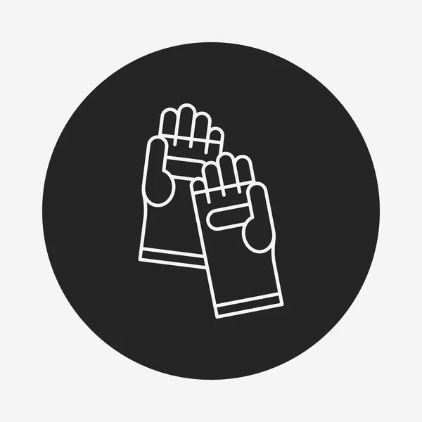 Rękawice robocze linia ikona — Wektor stockowy
