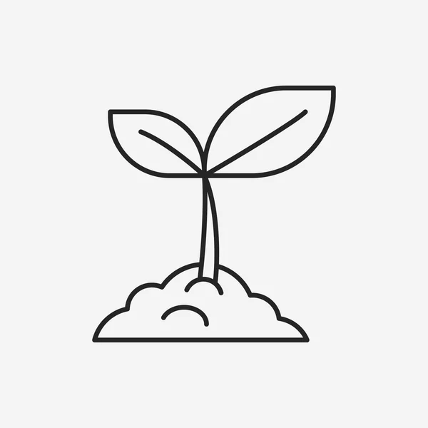 Línea de planta icono — Archivo Imágenes Vectoriales