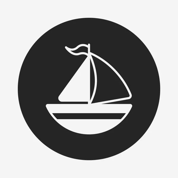 Значок лодки — стоковый вектор