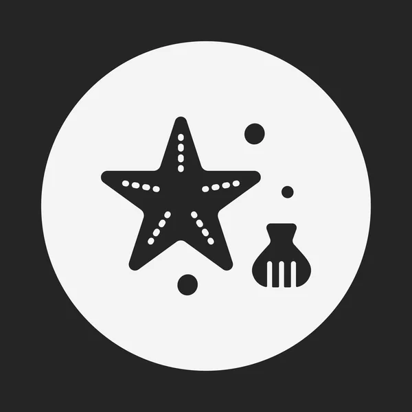 Sjöstjärna-ikonen — Stock vektor