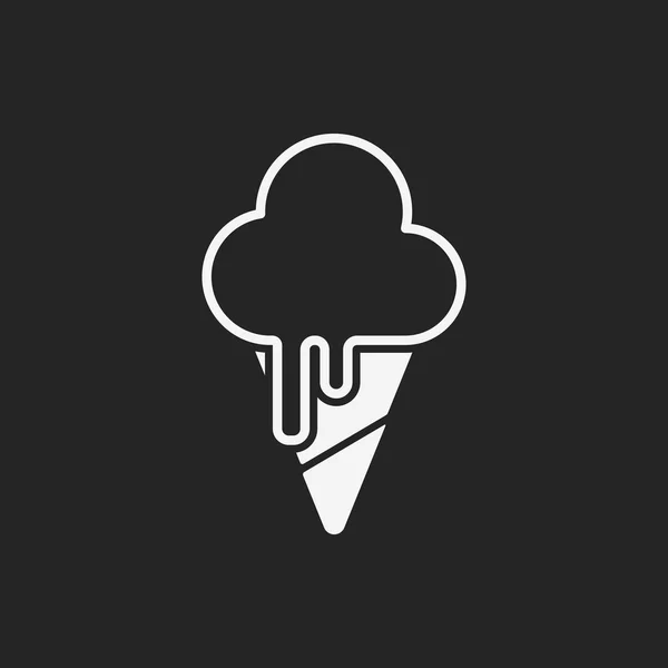 Icono de helado — Vector de stock