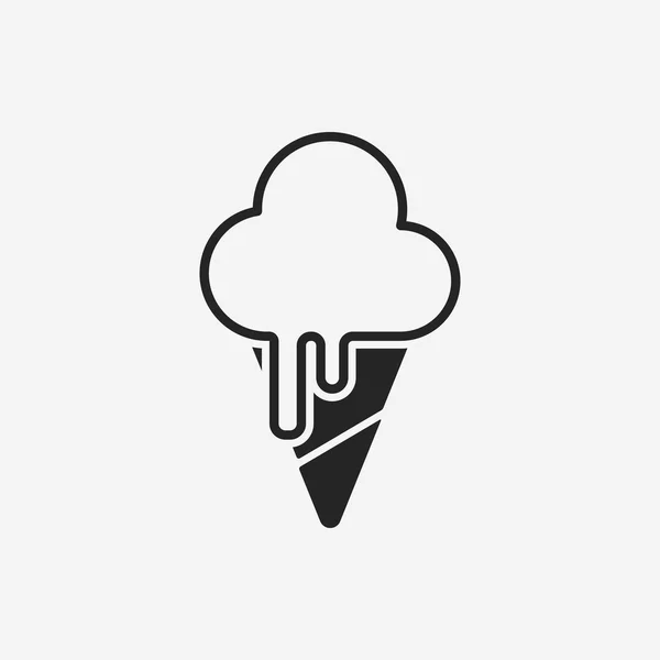 Icono de helado — Vector de stock