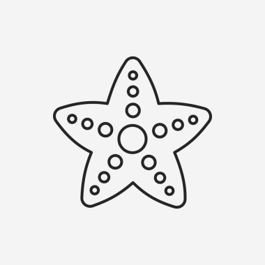 Denizyıldızı çizgi simgesi