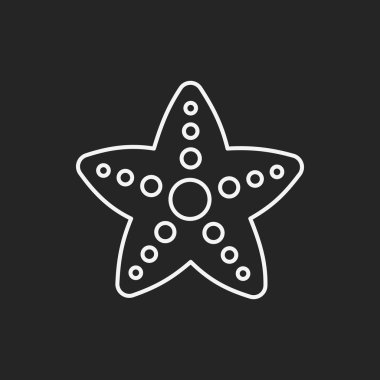 Denizyıldızı çizgi simgesi