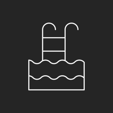 Yüzme havuzu çizgisi simgesi