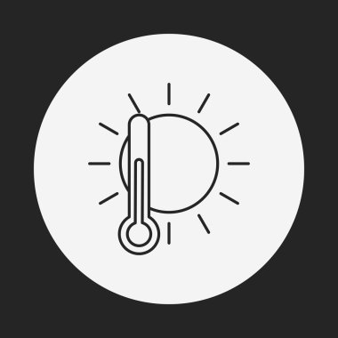 Güneş çizgisi simgesi