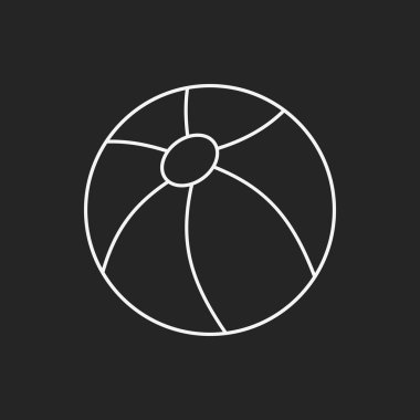 Plaj topu çizgisi simgesi